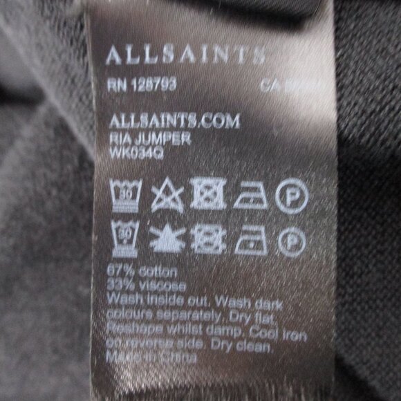 ALLSAINTS "RIA" COLD SHOULDER SIDE BUTTON SWEATER - Picture 14 of 14